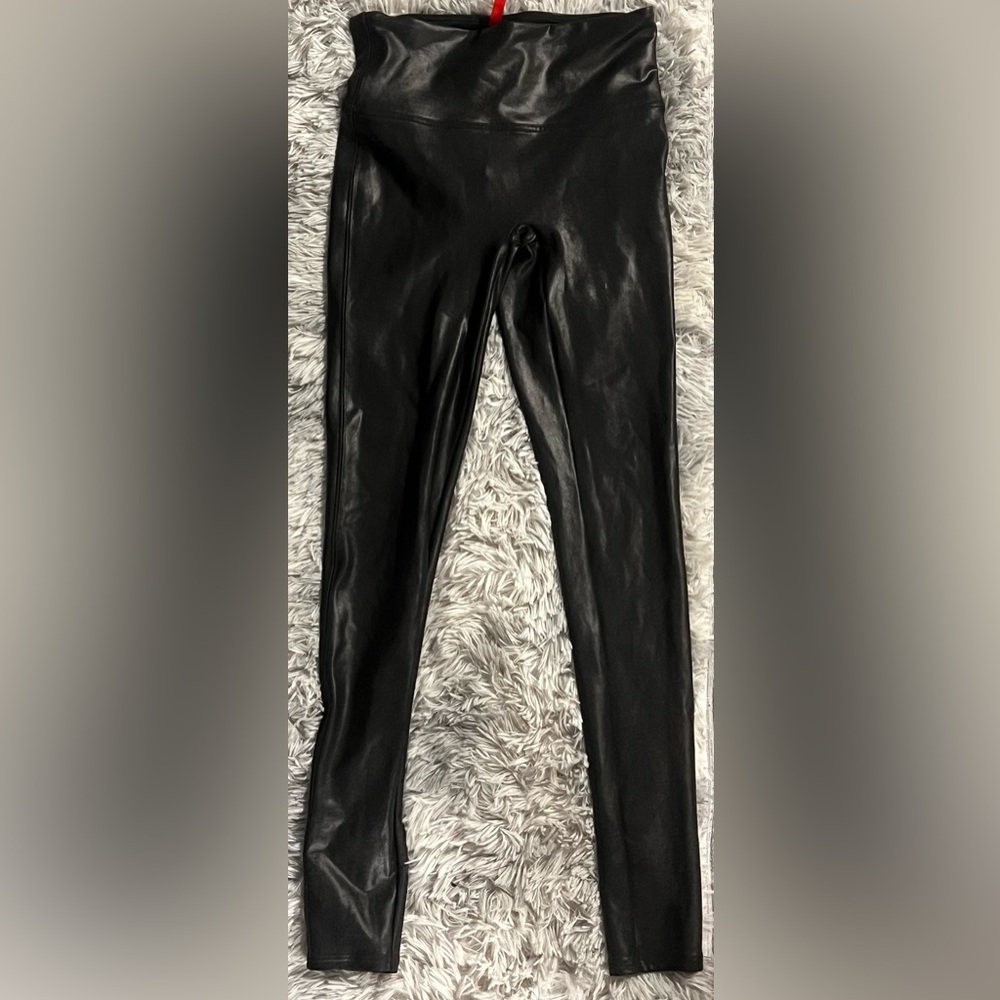 Spanx Size S Faux Leather Leggings for Women - Black